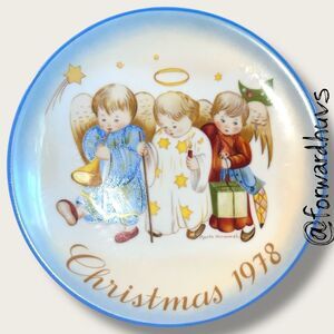 1978 Schmid “Heavenly Trio” Christmas Plate – Sister Berta Hummel – No Box